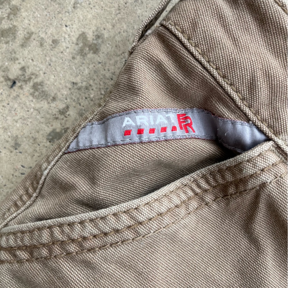 Ariat FR Midrise Straight Khaki Jeans Men's 28R - Picture 7 of 8